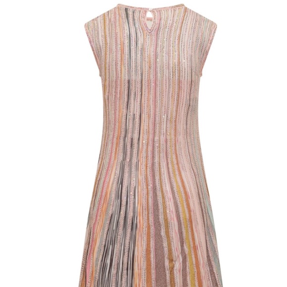 MISSONI Sleeveless Pink Stripe Silk Mini Dress - Size US4 - MSRP $1495 - BNWT - Picture 3 of 15